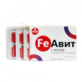 Алфит Плюс "FeАвит с железом", 30 капсул