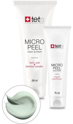 TETE Micro Peel Мягкий эксфолиант с молочной/гликолевой кислотами и бамбуковой пудрой, 75 мл