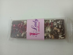 Шоколад Молочный с дробленым кешью и клубникой, 27г БЕЗ САХАРА!    